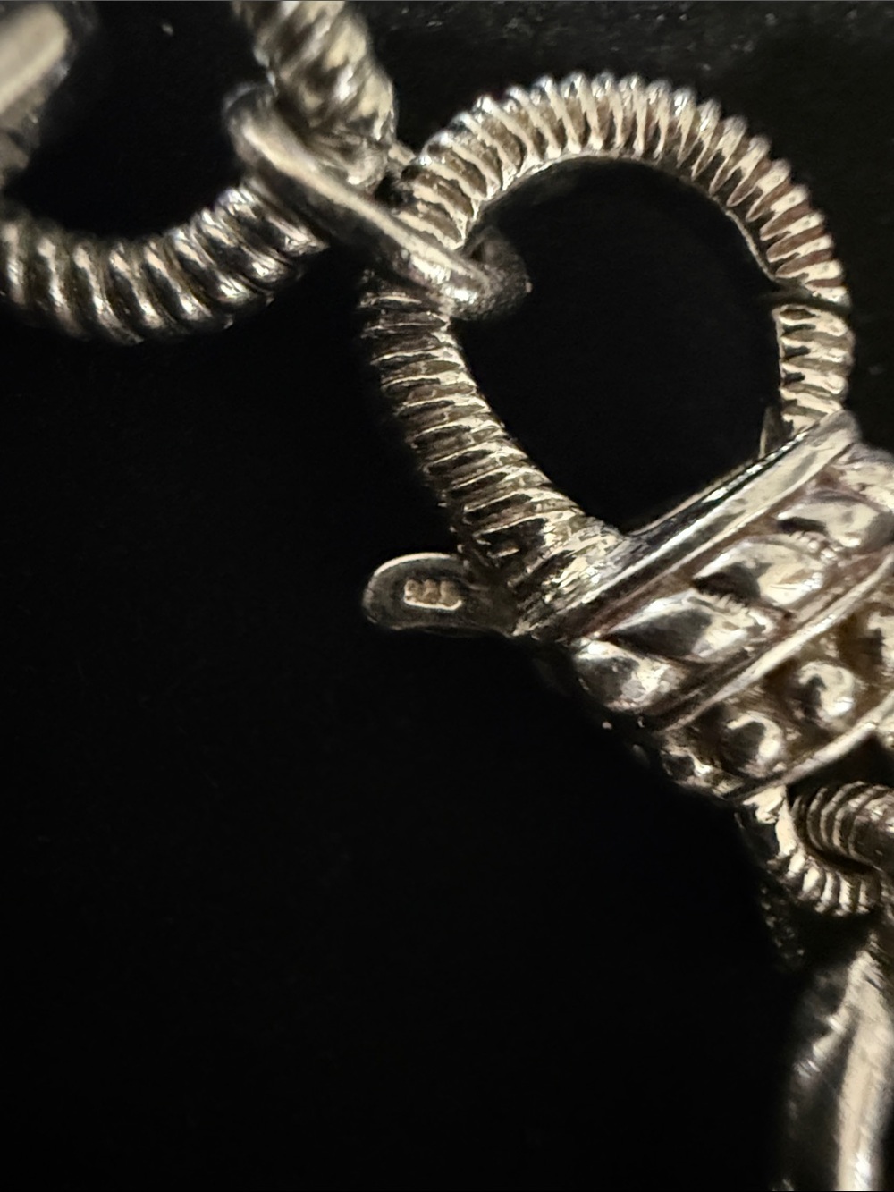 Judith Ripka Sterling Silver Rope-Link Necklace - Heavy! - Picture 2 of 4